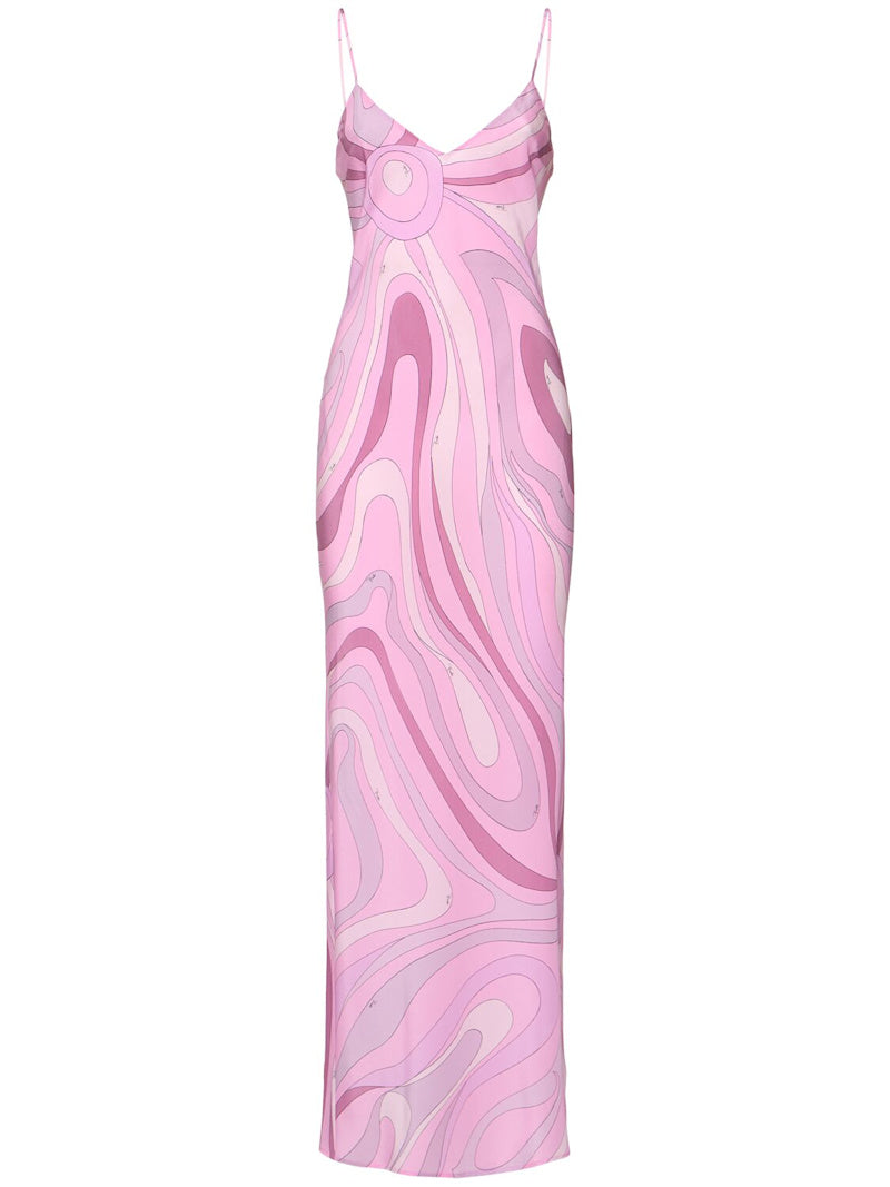 Crafted from premium crêpe de chine silk, the Marmo Silk Dress by Pucci offers a sumptuous texture and fluid drape that enhance your natural silhouette. Its expertly tailored design balances timeless elegance with modern grace, making it an ideal choice for occasions demanding subtle sophistication and effortless confidence. This dress not only feels luxuriously light but also ensures you move with captivating poise.