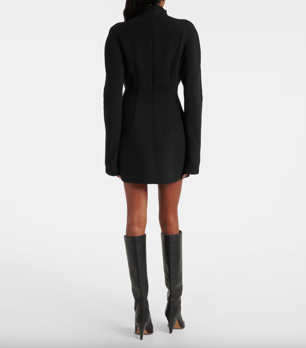 Expertly crafted from a wool-blend gabardine, the Ketch long-sleeve cotton minidress is a versatile and stylish addition to any wardrobe. With its flattering silhouette and high-quality material, this dress offers both comfort and sophistication. Perfect for any occasion, from the office to a night out.