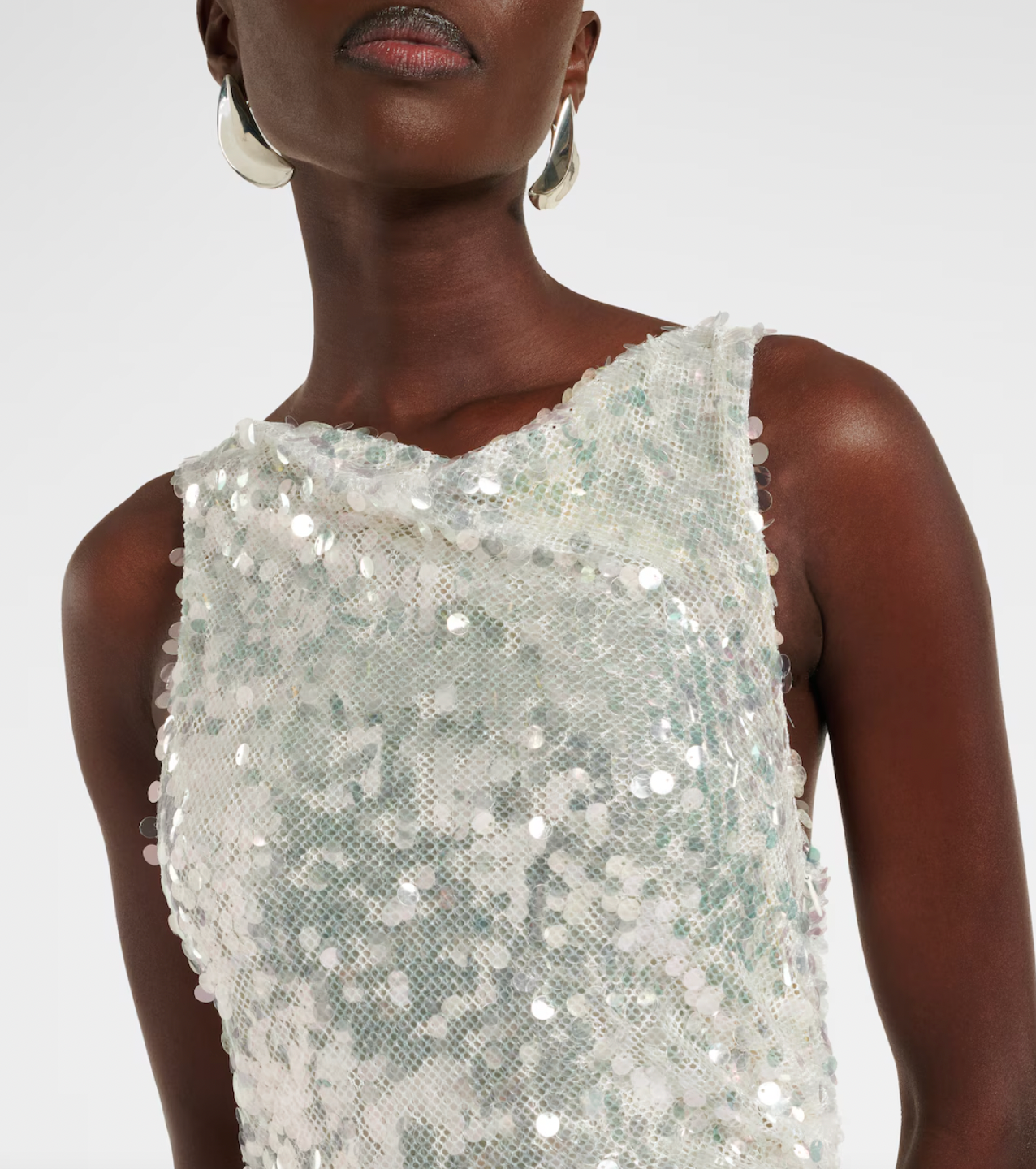 Opaline Sequined Lace-trimmed Minidress