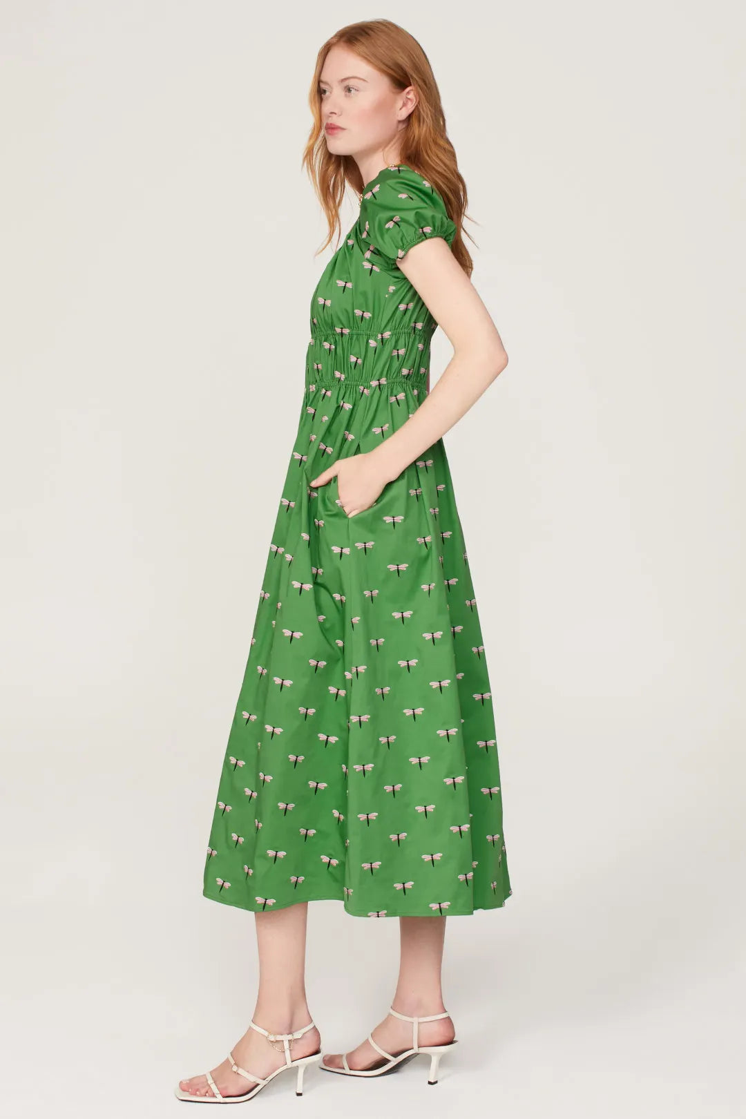 Indulge in luxury and elegance with the Dragonfly Rivieria Dress by Kate Spade New York. This sophisticated dress features a stunning dragonfly print, adding a touch of art and wonder to your wardrobe. With its tasteful design and premium quality, this dress will make you feel exclusive and effortlessly chic.