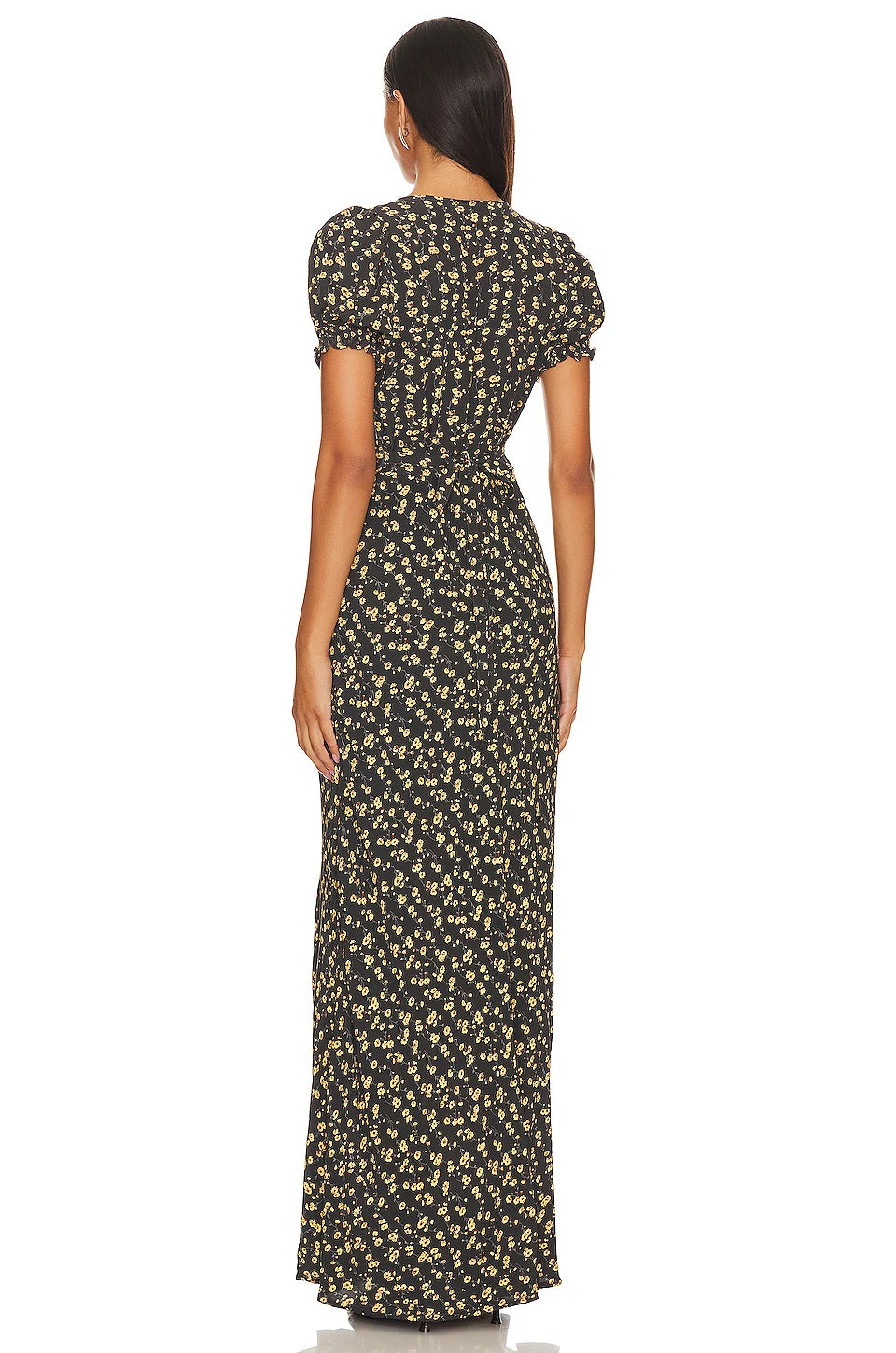 The Reis Maxi Dress is a stunning addition to any wardrobe, offering a sophisticated and elegant look with its silk fabric and intricate Chrysanthemum pattern. Perfect for any occasion, this long dress exudes femininity and style for the modern woman.