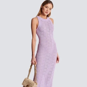 BALMAIN Purple Sheath Dress – Petite Chérie