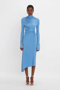 Victoria Beckham asymmetric draped midi dress Petite Chrie Victoria Beckham asymmetric draped midi dress Petite Chrie
