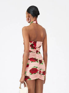 Halterneck floral minidress Petite Chrie Halterneck floral minidress Petite Chrie