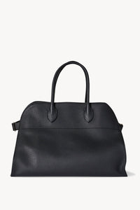 Introducing the Soft Margaux 17 Bag, a timeless piece of luxury crafted from the finest matte grained calfskin leather. With its softly structured design, belted gusseted side panels, and interior toggle closure, this top-handle bag is both functional and stylish. Elevate your wardrobe with this elegant and exclusive accessory.