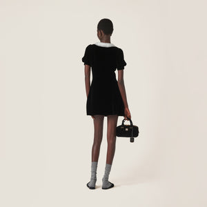 miu miu green organza mini dress Miu Miu halterneck embroidered organza dress