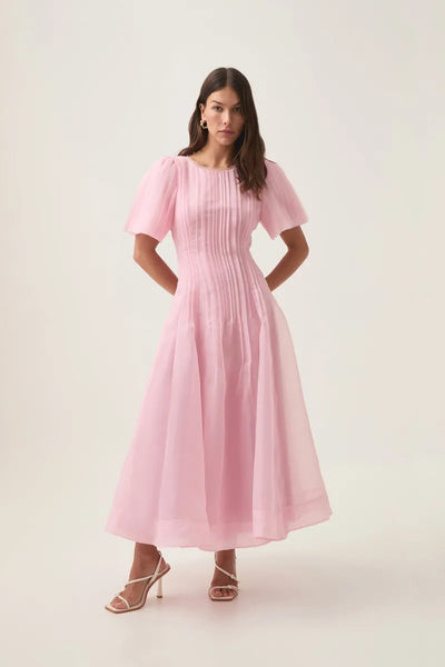 Nova Pleated Midi Dress Petite Chrie Nova Pleated Midi Dress Petite Chrie