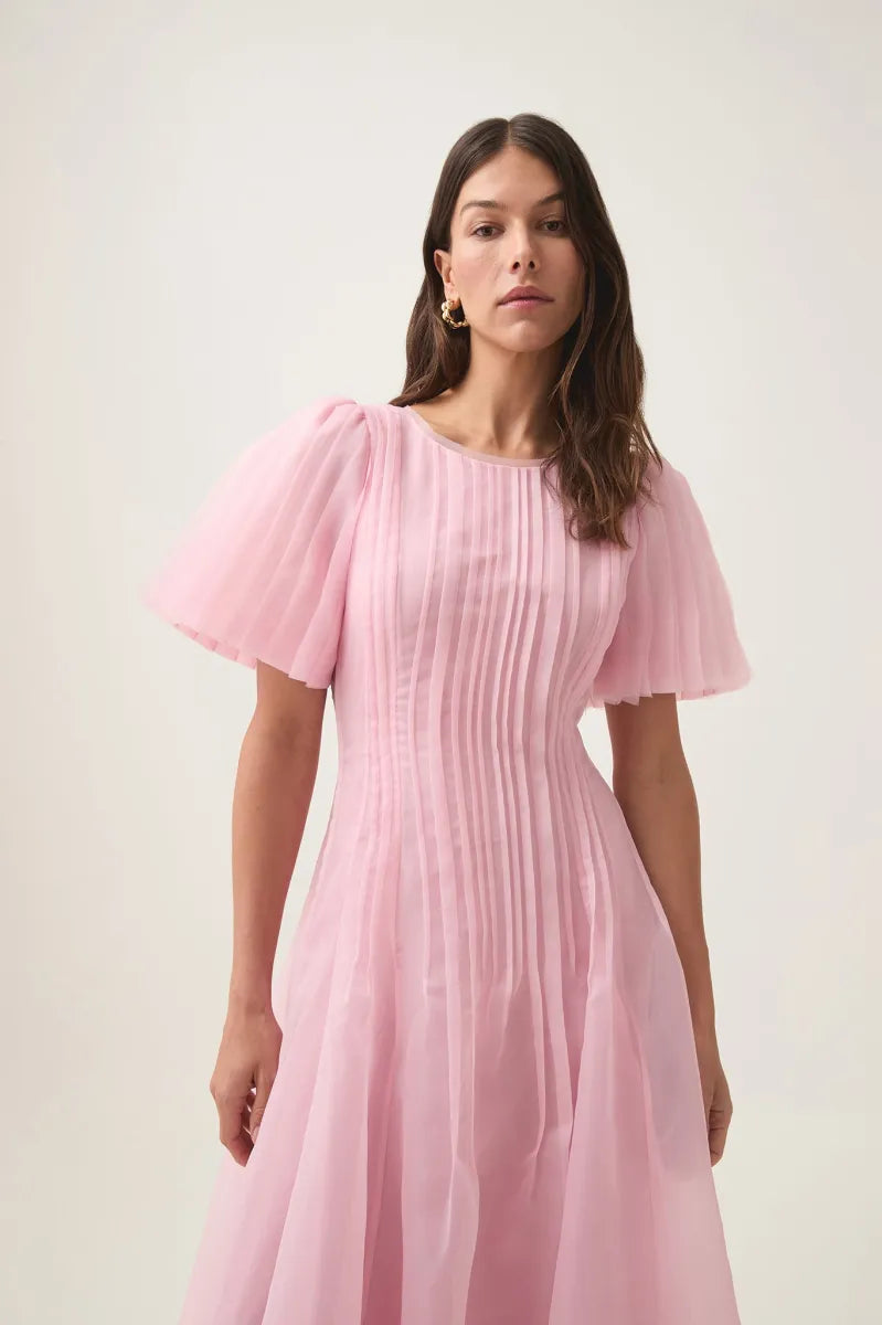 Nova Pleated Midi Dress – Petite Chérie Nova Pleated Midi Dress – Petite Chérie