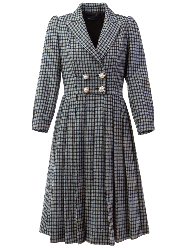 Introducing the Robe Perrine, your go-to dress for the early autumn season. This dress features a classic plaid pattern and a long sleeve design, perfect for staying stylish and comfortable. Made with high-quality materials, this dress offers both fashion and durability. Upgrade your wardrobe with the Temperament Plaid Skirt Early Autumn Women's Dress.