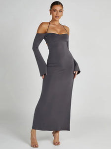 Robe Denissa is perfect for stylishly making a statement. Featuring a strapless off-shoulder design, with a maxi dress, and finished with a backless bodycon split, you'll look absolutely stunning! Show them who's boss and embrace modern elegance. Slip into this sexy, yet elegant, dress and prepare to look like a million bucks. You go, girl!
